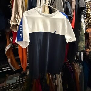 Nautica Colorblock T-Shirt - White and Navy